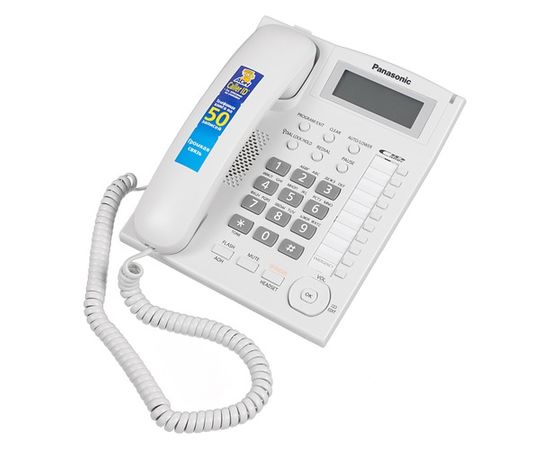  Телефон проводной Panasonic KX-TS2388RUW белый 