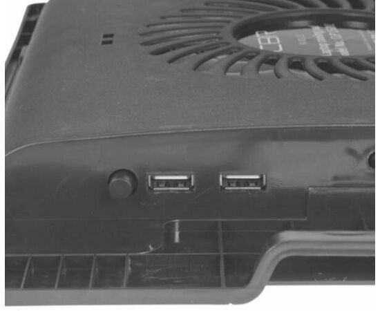  Подставка для ноутбука CBR CLP 15202, 15,6", 370x265x33 мм, с охлаждением, 2xUSB, вентилятор 125 мм, 20 CFM, LED-подсветка, металл/пластик 