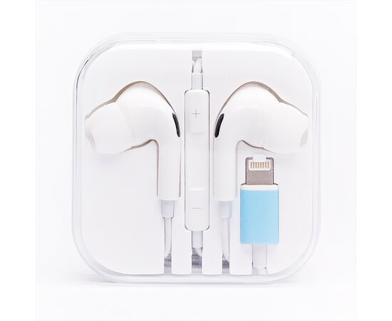 Проводные наушники с микрофоном внутриканальные - APods Pro проводные, Lightning, (white) 