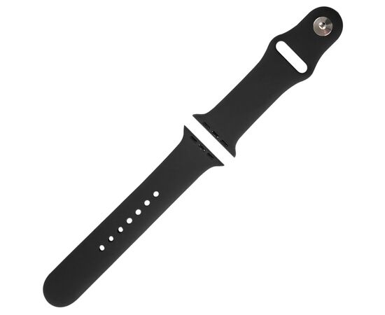  Ремешок силиконовый для Apple Watch – 38/40 mm (S3/S4/S5/SE/S6), черный 