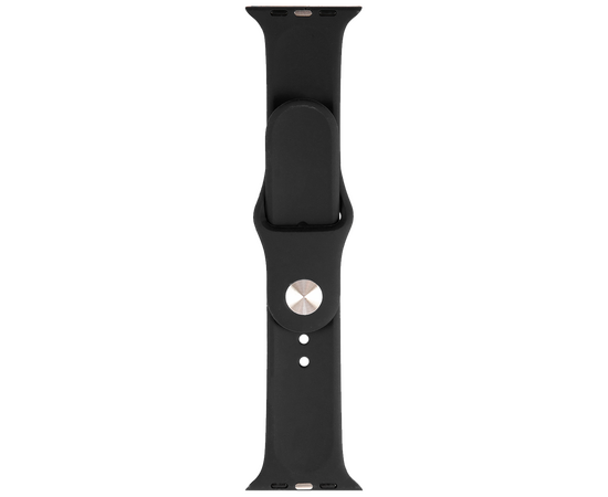  Ремешок силиконовый для Apple Watch – 38/40 mm (S3/S4/S5/SE/S6), черный 