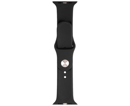 Ремешок силиконовый для Apple Watch – 38/40 mm (S3/S4/S5/SE/S6), черный 