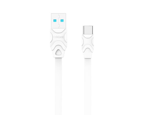  Кабель USB - Type-C Celebrat CB-02T 120см 2,4A  (white) (116095) 