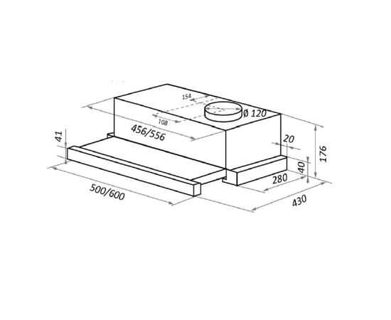  Вытяжка HOMSair Flat 50 Inox 