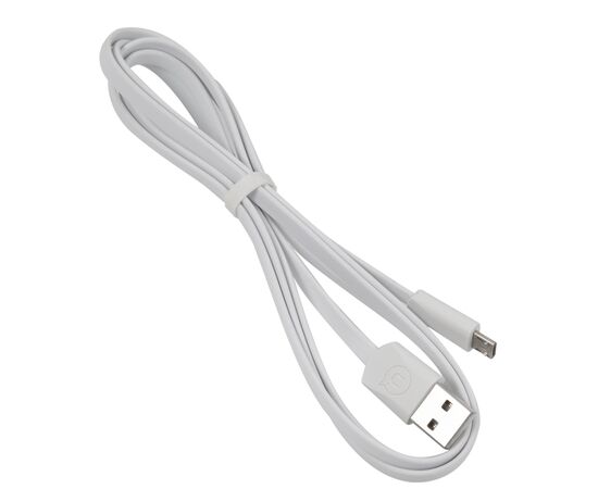  Дата-Кабель USAMS-U2 USB - micro USB, плоский, белый (SJ201MIC02) 