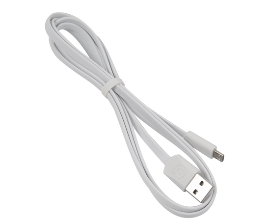  Дата-Кабель USAMS-U2 USB - micro USB, плоский, белый (SJ201MIC02) 