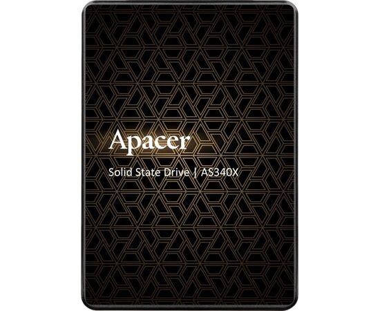  SSD 2.5" 240GB SATA3 Apacer AS340X (AP240GAS340XC-1) (550/520, IOPS 38/75K, MTBF 1.5M, 3D  TLC, 140TBW, 0,53DWPD, RTL) 