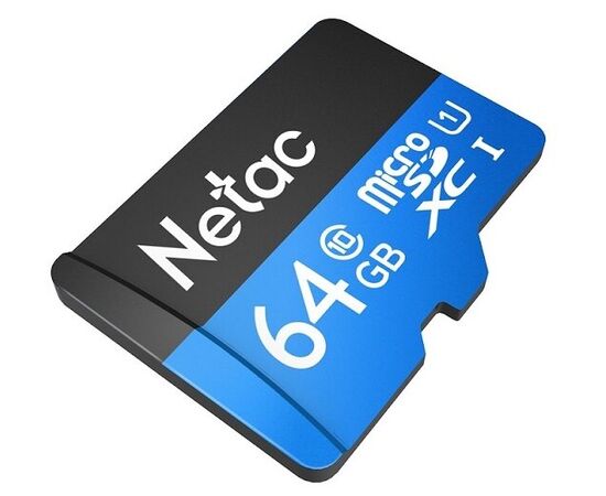 Карта памяти microSDXC Netac P500 (NT02P500STN-064G-R) 64GB (с SD адаптером) 80MB/s 