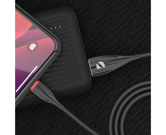  Дата-кабель Ceramic USB - USB-C, 1м, черный, Deppa, 72288 