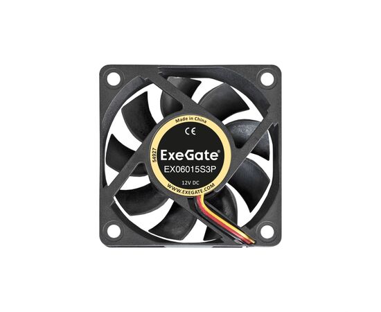  Вентилятор Exegate Mirage-S EX281212RUS 60x60x15 подшипник скольжения, 3500 RPM, 26dB, 3pin 