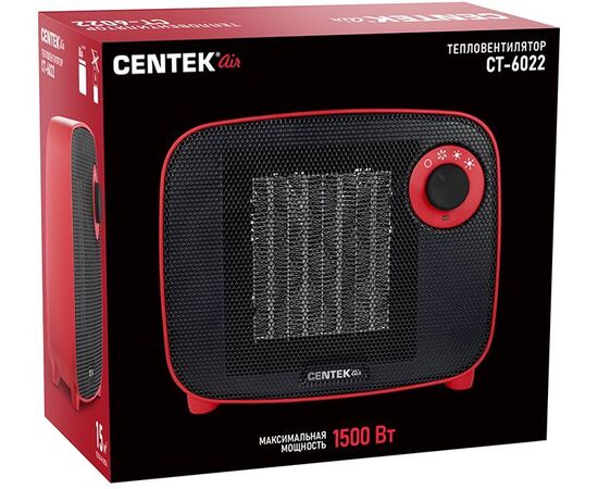 Тепловентилятор Centek СТ-6022 керам нагреватель 750/1500Вт, защита от перегрева. обогрев/вентипяция 