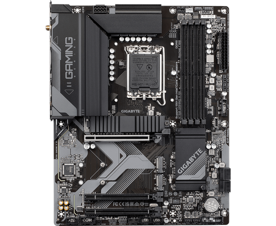  MB s1700 Gigabyte B760 Gaming X AX, Intel B760, 4xDDR5-4800 МГц, 3xPCI-Ex16, 3xM.2, Standard-ATX 