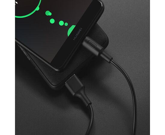  Кабель USB - Type-C HOCO X25 Soarer, 1.0м, круглый, 2.1A, силикон, цвет: чёрный(1/30/300) 