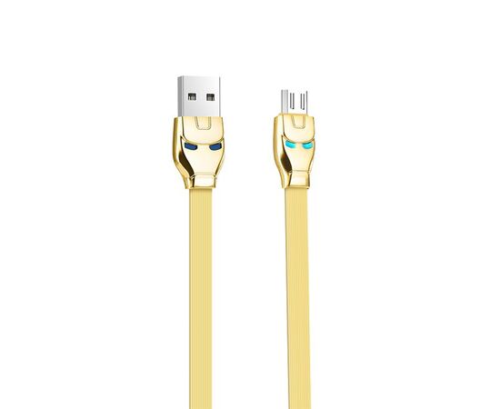  Кабель USB HOCO U14 Steel man USB - MicroUSB, 2.4А, 1.2 м, золотой 