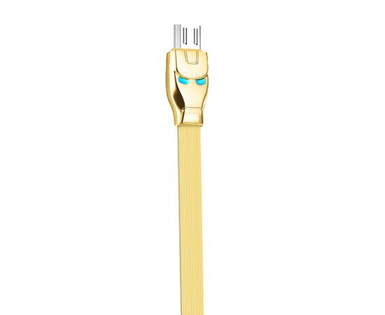  Кабель USB HOCO U14 Steel man USB - MicroUSB, 2.4А, 1.2 м, золотой 