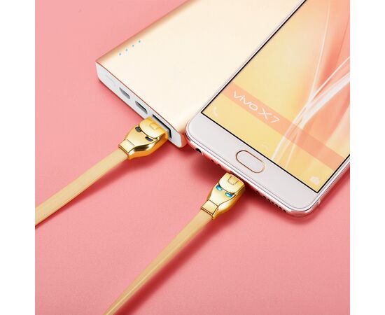  Кабель USB HOCO U14 Steel man USB - MicroUSB, 2.4А, 1.2 м, золотой 