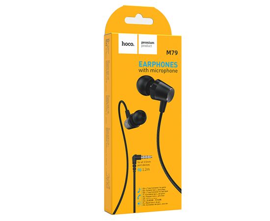  Проводные наушники HOCO M79 Cresta, Jack 3.5mm, 1.2 м, черный 