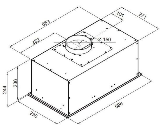  Вытяжка Maunfeld Crosby Power 60 белый (кнопочное 1 мотор) 