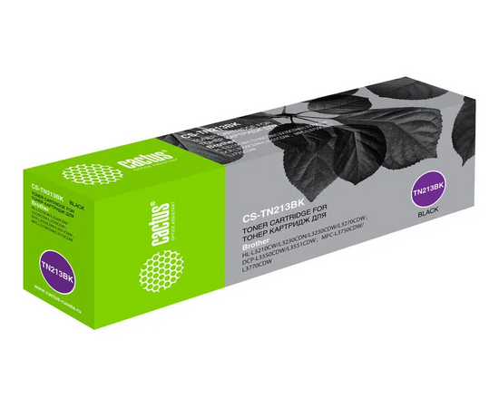 Картридж Cactus TN-213B (CS-TN213BK) черный лазерный (1400стр.) для Brother HL 3230/DCP3550/MFC3770 