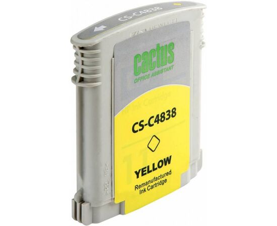  Картридж струйный Cactus CS-C4838 желтый для №11 HP 2000/2500/1000/1100/1200 (29ml) 