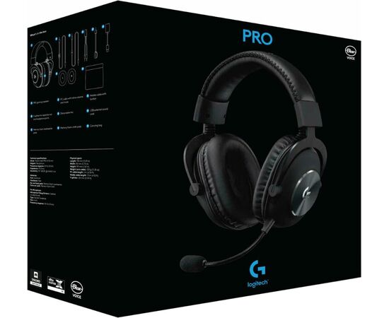  Наушники с микрофоном Logitech G Pro X (981-000819) черный 2м мониторные оголовье 