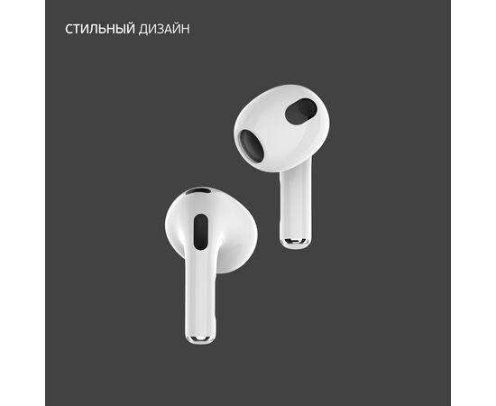  Беспроводные наушники с микрофоном Air Nova, TWS, BT 5.1, 300 мАч, QI, белый, Deppa, 44192 