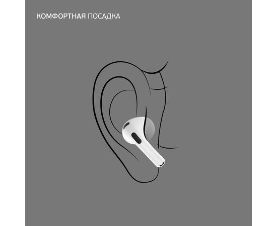  Беспроводные наушники с микрофоном Air Nova, TWS, BT 5.1, 300 мАч, QI, белый, Deppa, 44192 