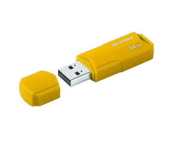  Флэш накопитель USB 64 Гб Smart Buy CLUE (yellow) (205854) 