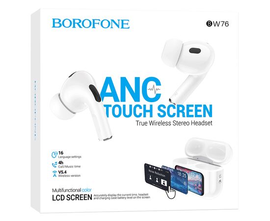  Беспроводные наушники TWS BOROFONE BW76 Brocade, Bluetooth, белый 
