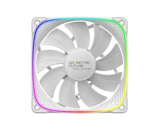  Вентилятор Geometric Future Squama 2503RW (1F2503R112011) Single Pack / 120mm, 2000 RPM, 69.11 CFM, 30.92 dBA, 5V ARGB, White, Reverse 