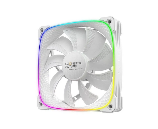  Вентилятор Geometric Future Squama 2503RW (1F2503R112011) Single Pack / 120mm, 2000 RPM, 69.11 CFM, 30.92 dBA, 5V ARGB, White, Reverse 