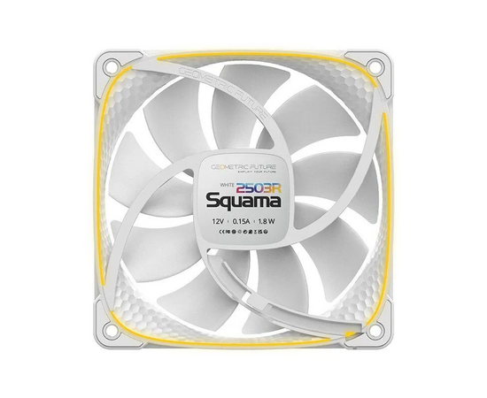  Вентилятор Geometric Future Squama 2503RW (1F2503R112011) Single Pack / 120mm, 2000 RPM, 69.11 CFM, 30.92 dBA, 5V ARGB, White, Reverse 