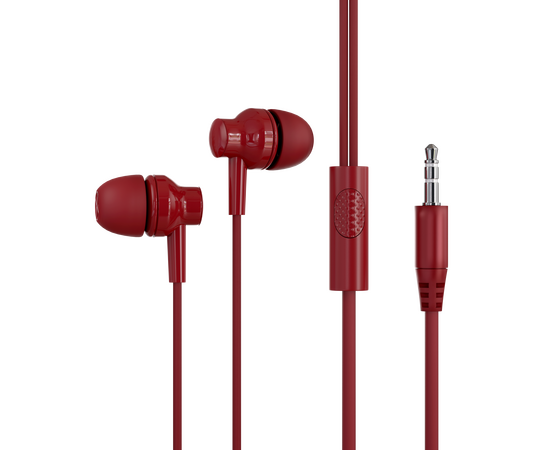  Наушники вакуумные AUX разъём с МК без рег.громкости длина 1.1м More Choice G38 (Red) 