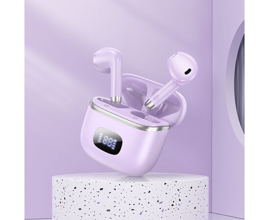  Bluetooth-наушники беспроводные вакуумные Hoco EQ1 Music guide (Purple) 