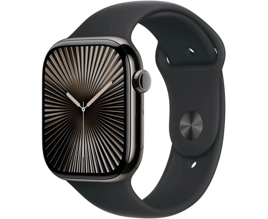  Smart-часы Apple Watch Series 10 MWWQ3LW/A 46мм OLED корп.черный Sport Band рем.черный разм.брасл. M/L 