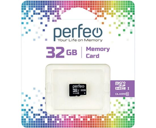  Карта памяти Perfeo microSD 32GB High-Capacity (Class 10) без адаптера 
