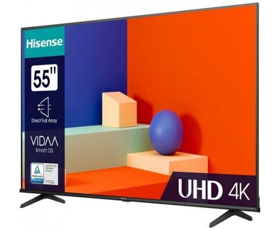  55" Телевизор Hisense 55A6K черный, 3840x2160, 4K Ultra HD, 60 Гц, Wi-Fi, SMART TV, VIDAA 