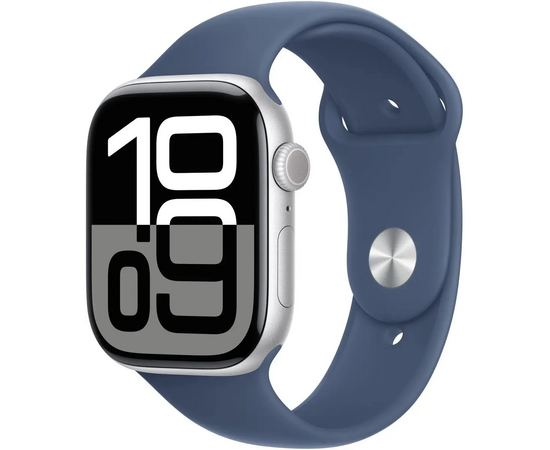  Smart-часы Apple Watch SE 2024 MXER3LL/A 44мм корп.серебристый Sport Band рем.синий разм.брасл.:M/L 