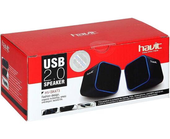  Акустика Havit HV-SK473 2.0 USB 6 Вт Черно-синяя 