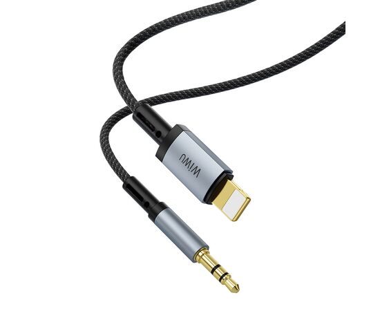  Кабель AUX Jack 3,5mm - Lightning WiWU Wi-C048L , 1.5M (Black) 