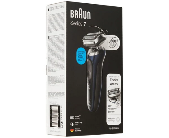  Электробритва Braun 71-B1000s Wet Dry 360 Black/Blue 