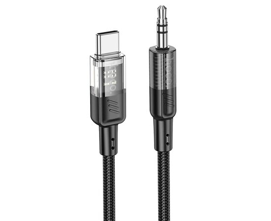  Аудиокабель HOCO UPA27 Spirit AUX Jack 3.5 (m) - Type-C (m), 1.2 м, черный 
