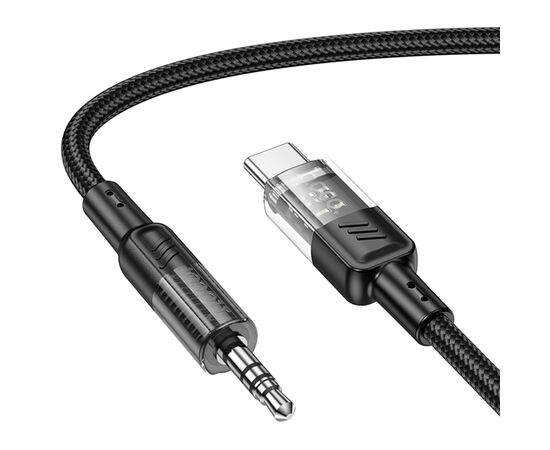  Аудиокабель HOCO UPA27 Spirit AUX Jack 3.5 (m) - Type-C (m), 1.2 м, черный 