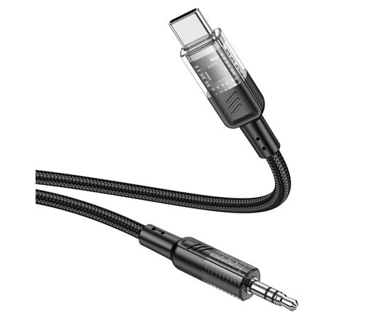  Аудиокабель HOCO UPA27 Spirit AUX Jack 3.5 (m) - Type-C (m), 1.2 м, черный 