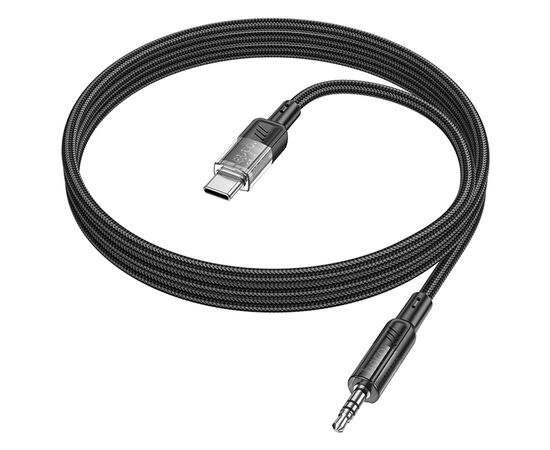  Аудиокабель HOCO UPA27 Spirit AUX Jack 3.5 (m) - Type-C (m), 1.2 м, черный 