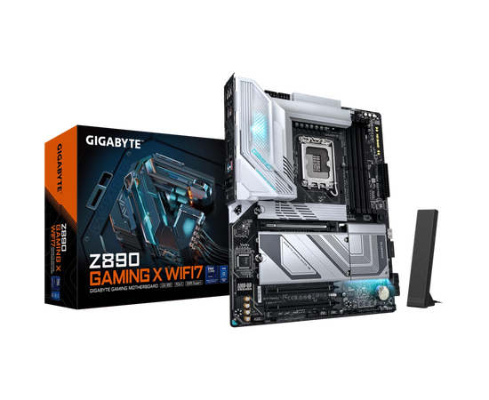  MB s1851 Gigabyte Z890 Gaming X Wifi7, Intel Z890, 4xDDR5-6400 МГц, 3xPCI-Ex16, 4xM.2, Standard-ATX 