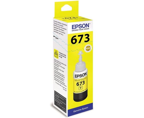  Чернила Epson 673 C13T673498 (аналог C13T67344A) желтый 70мл для Epson L800/L810/L850/L1800 