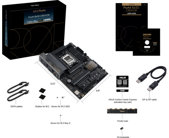  MB sAM5 ASUS PROART B650-CREATOR ATX 4xDDR5 3xPCIEx16 PCIEx1 3xM.2 2xUSB-C HDMI DP GLAN 2.5GLAN (90MB1C40-M0EAY0) 