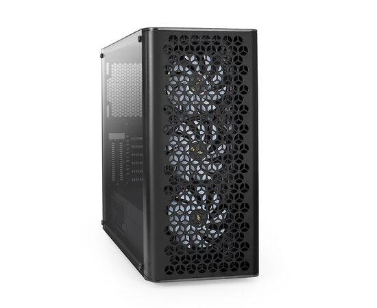  Корпус ExeGate EVO-9202-EVO800 EX296077RUS Miditower (ATX, БП EVO800RGB с вент. 12 см, с окном, 1*USB+1*USB3.0, аудио, черный, 3 вент. 12см с RGB) 