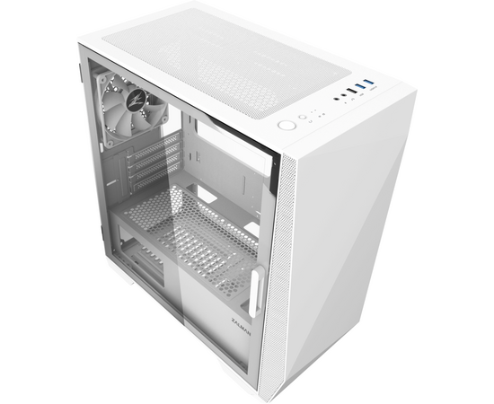  Корпус Zalman Z1 Iceberg white (Z1 Iceberg white) MiniTower (mATX, window, FRONT 2x120mm, REAR 1x120mm, без БП) 